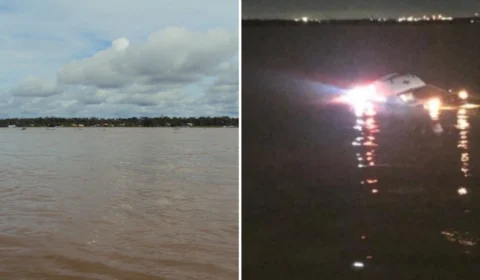 Ambulância com bebê cai em rio durante transferência do Careiro da Várzea para Manaus