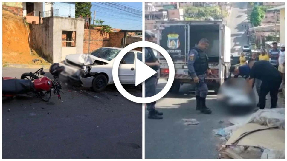 VÍDEO: mulher morre em acidente de trânsito na Zona Norte de Manaus