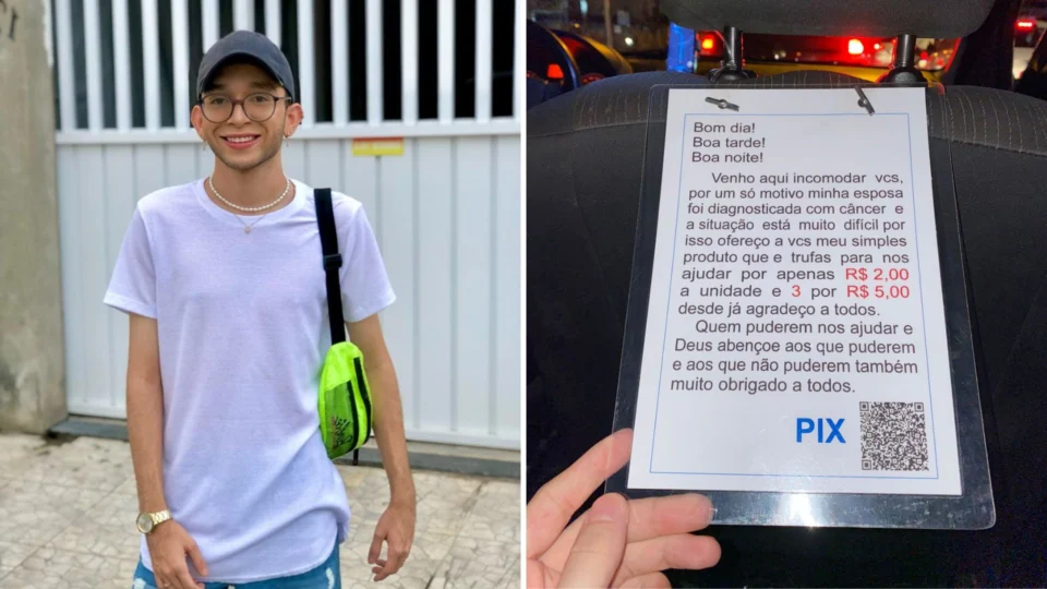 Pix para tratamento de câncer viraliza após passageiro de app ajudar motorista, em SE