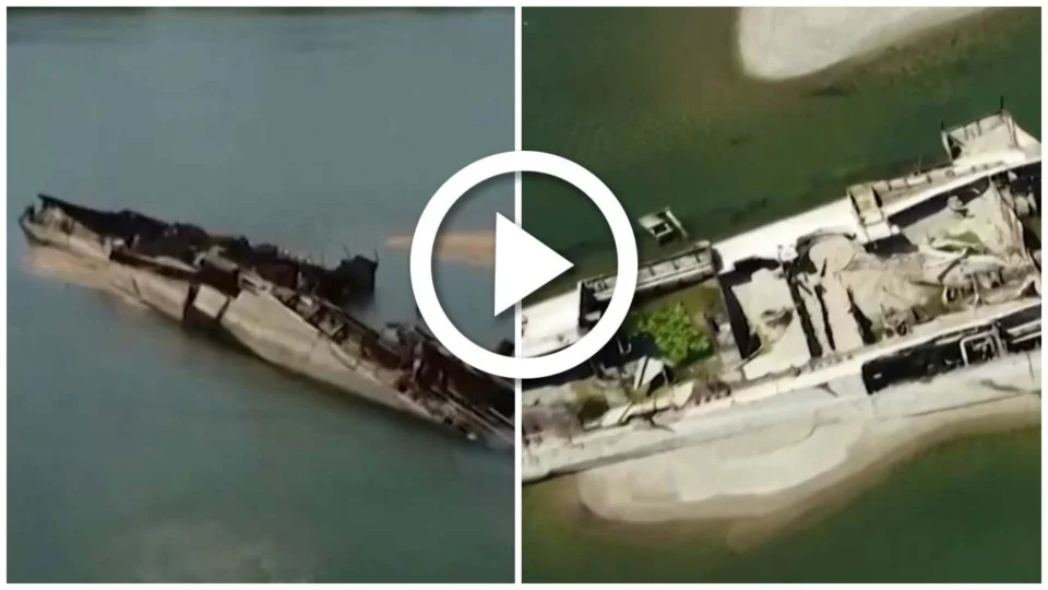 VÍDEO: seca em rio na Sérvia revela navios da 2ª Guerra Mundial