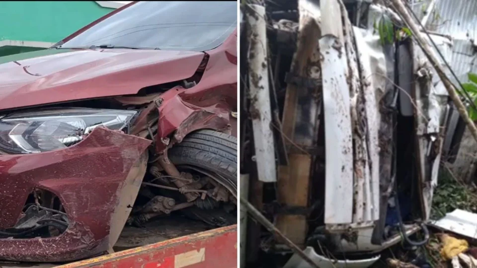 Sete pessoas ficam feridas em acidente entre carro e caminhão na AM-010, no Amazonas