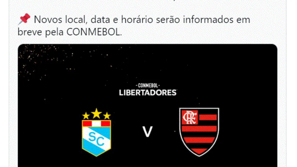 Jogo entre Sporting Cristal e Flamengo pela Libertadores da América é suspenso por crise no Peru