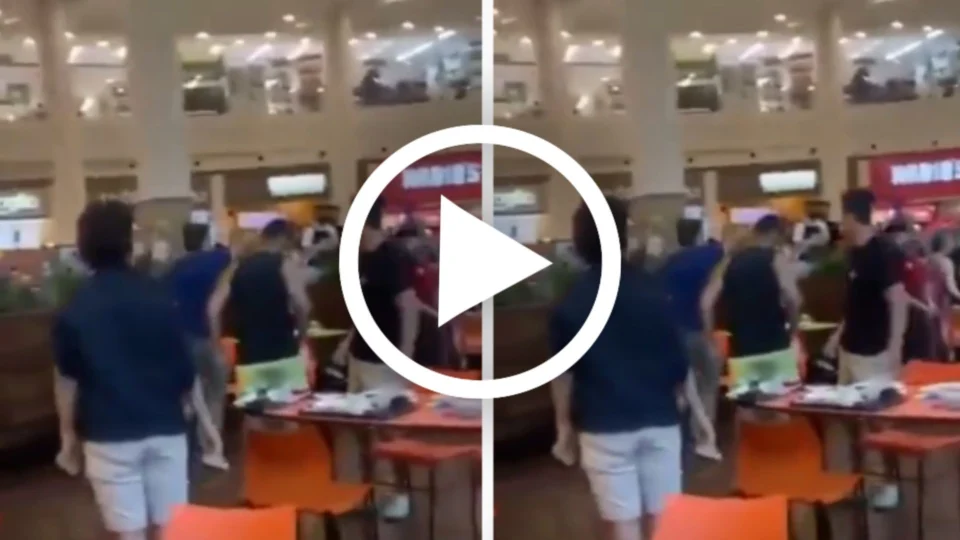 VÍDEO: homens brigam e causam tumulto em praça de alimentação de shopping em Manaus