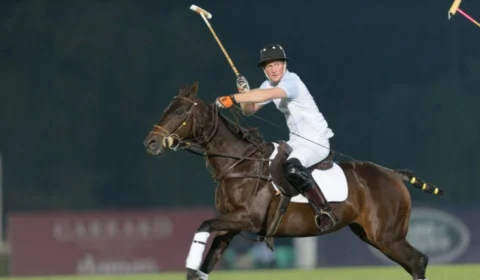 Príncipe Harry cai do cavalo durante partida de polo nos EUA