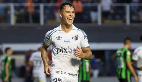 Santos atropela America/MG por 3 a 0 e assume liderança do Brasileirão
