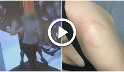 VÍDEO: jovem é mordida dentro de academia em Goiás após esbarrar em homem