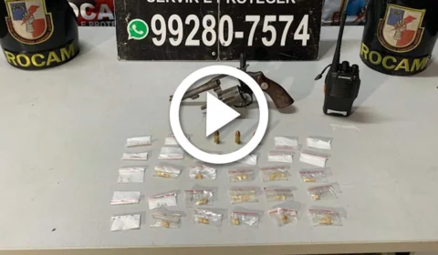 VÍDEO: homem é preso com arma e droga durante abordagem no Centro de Manaus