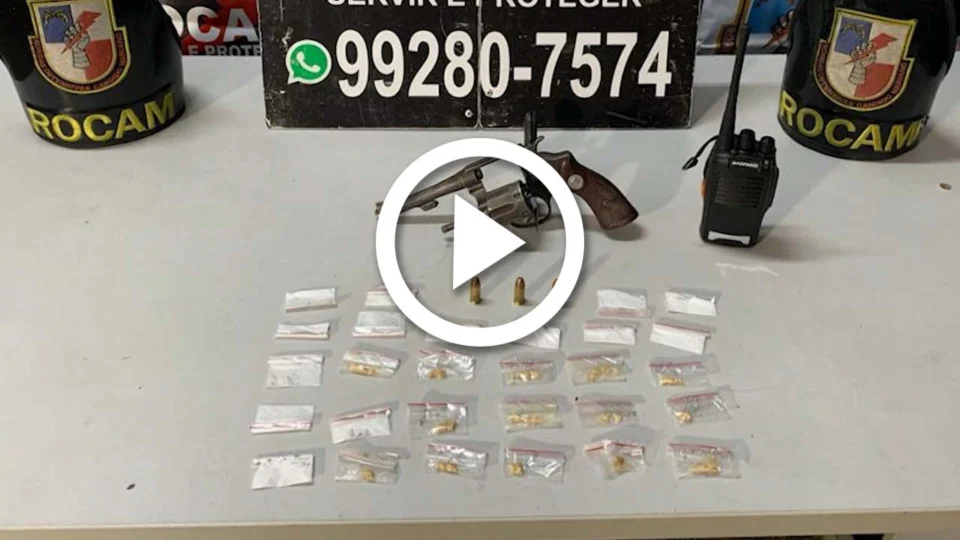 VÍDEO: homem é preso com arma e droga durante abordagem no Centro de Manaus