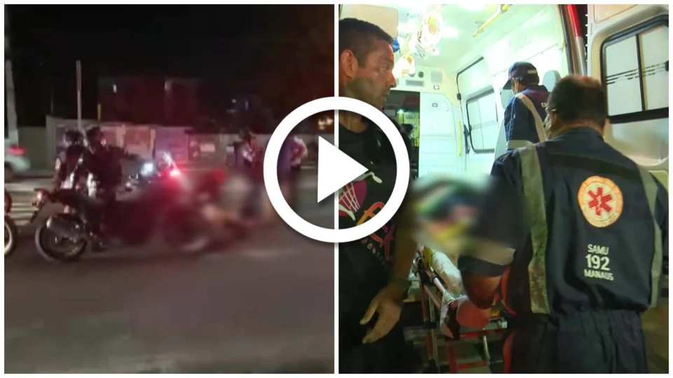 VÍDEO: mãe e filho são atropelados em faixa na Av. Constantino Nery, Zona Centro-Sul de Manaus