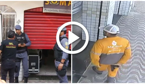 VÍDEO: com uniforme de gari, suspeito mata homem em loja na Zona Sul de Manaus