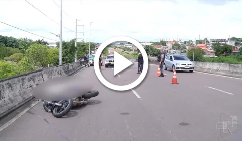 VÍDEO: homem morre em acidente de motocicleta na Zona Sul de Manaus