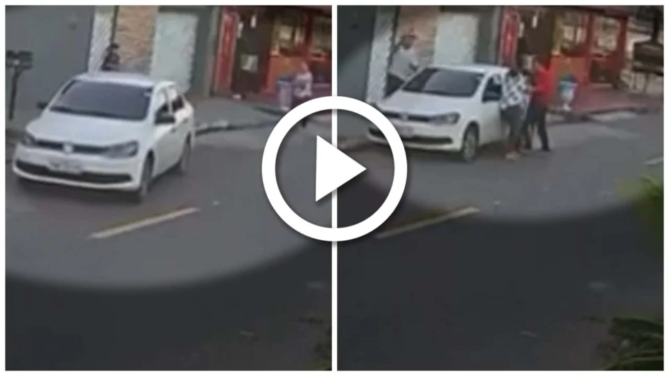VÍDEO: trio toma de assalto carro de mulher na Zona Norte de Manaus