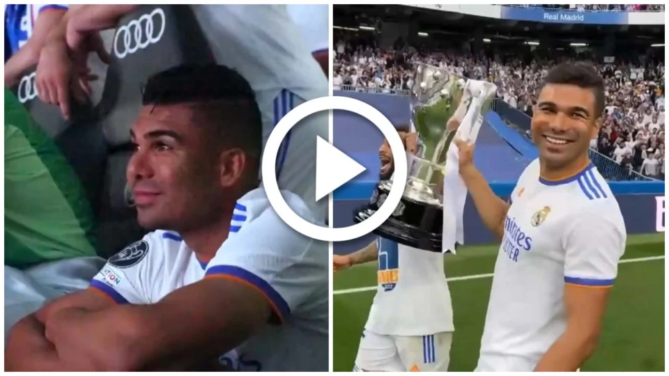 VÍDEO: Casemiro dá adeus ao Real Madrid neste sábado (20) após vídeo da equipe merengue exaltando jogador