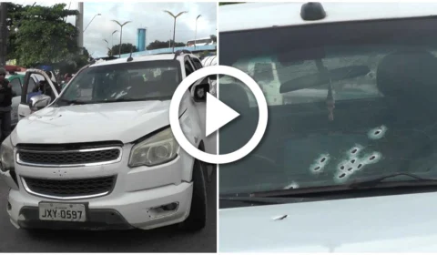 VÍDEO: autônomo tem o carro fuzilado por pistoleiros na Zona Leste de Manaus
