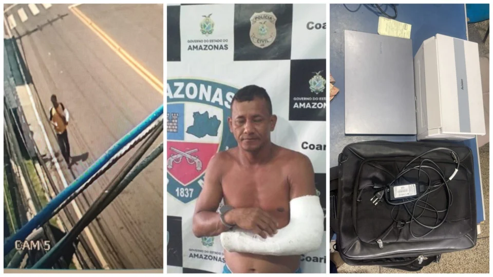 Homem é preso após arrombar e furtar objetos da sede do MP-AM em Coari