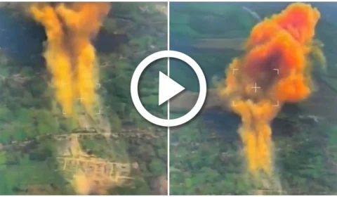 VÍDEO: bombardeio russo causa vazamento de nitrato de amônio na Ucrânia