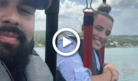 VÍDEO: casal de brasileiros cai de paraquedas no mar durante passeio turístico na Colômbia