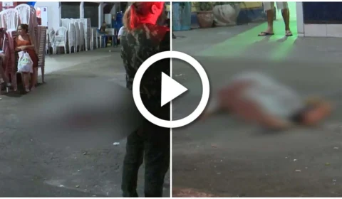 VÍDEO: presidiário do semiaberto é executado dentro de feira na Zona Oeste de Manaus