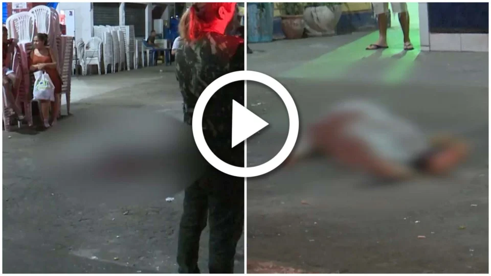 VÍDEO: presidiário do semiaberto é executado dentro de feira na Zona Oeste de Manaus