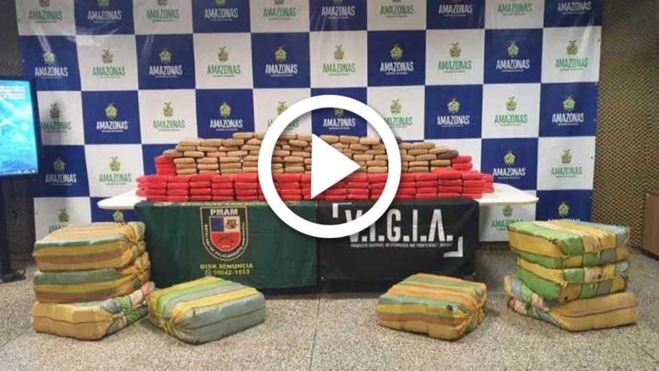 VÍDEO: polícia apreende 600 kg de maconha no município Novo Airão, interior do Amazonas