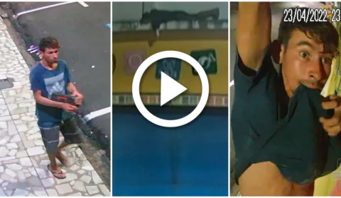 VÍDEO: ladrão furta lâmpada de loja na madrugada no Centro de Manaus