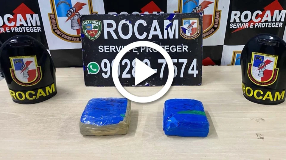 VÍDEO: são apreendidos 2kg de cocaína pela polícia na Zona Norte de Manaus