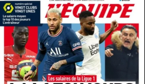 Neymar é o jogador mais bem pago do Campeonato Francês; Messi e MBappé vêm na sequência
