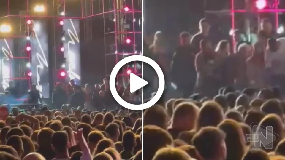 VÍDEO: homem é jogado de palco durante confusão em show de Henrique e Juliano em Sorocaba (SP)
