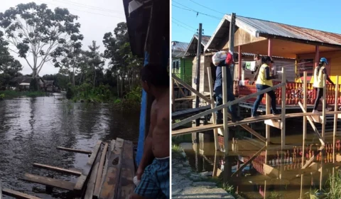 VÍDEO: no AM, Borba e Benjamin Constant decretam situação de emergência, e milhares de famílias enfrentam a cheia dos rios Madeira e Solimões