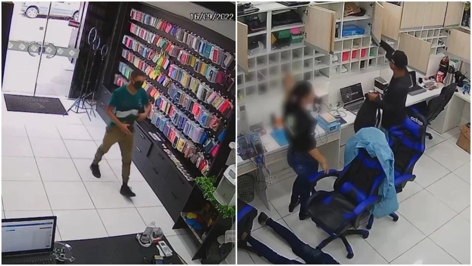 VÍDEO: assistência técnica é assaltada no Bairro Alvorada, Zona Oeste de Manaus