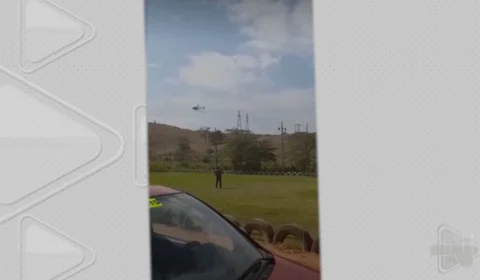 Queda de helicóptero assusta moradores de Governador Valadares-MG