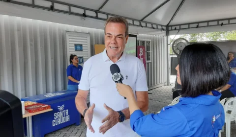 Debate TV Norte: candidato Henrique Oliveira chega para debate no Grupo Norte de Comunicação