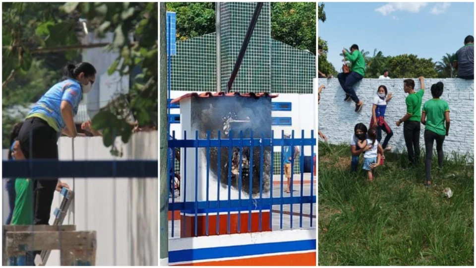 Princípio de incêndio assusta pais e alunos de escola no interior do AM