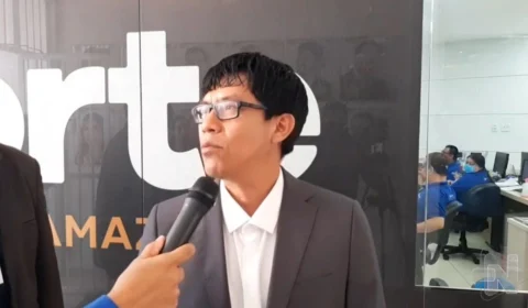 Debate TV Norte: candidato Israel Tuyuka chega para debate no Grupo Norte de Comunicação