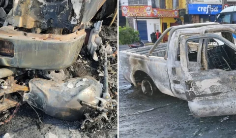 VÍDEO: veículos pegam fogo após colidirem e condutor fica ferido em Manaus