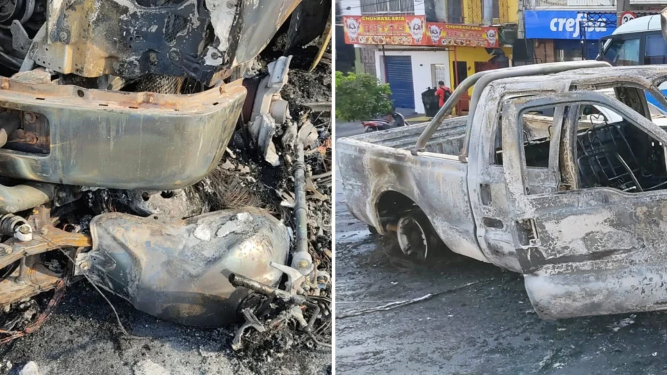 VÍDEO: veículos pegam fogo após colidirem e condutor fica ferido em Manaus