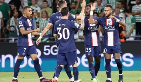 Com gols de Messi, Mbappé e Neymar PSG vira pra cima do Maccabi Haifa e vence segundo jogo na Liga dos Campeões