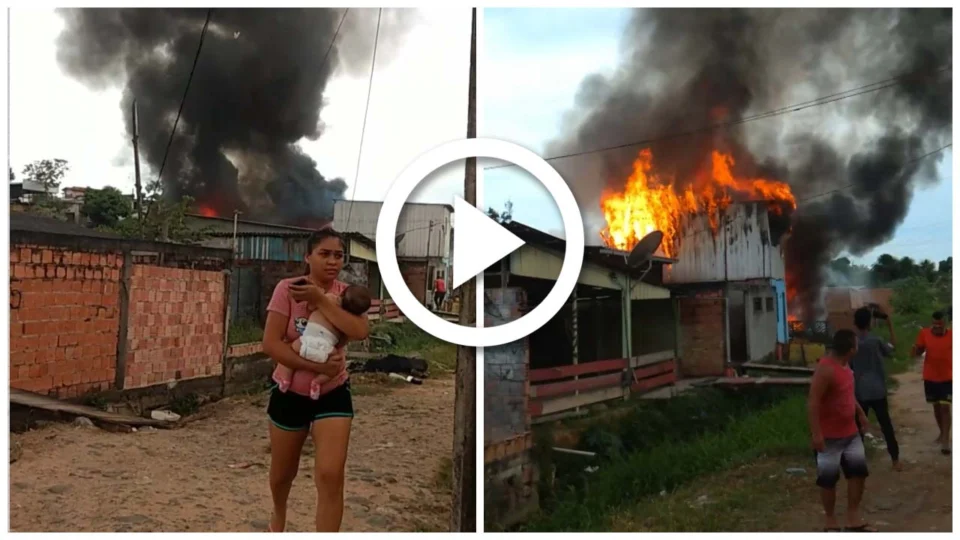 VÍDEO: casas são destruídas pelo fogo na Zona Norte de Manaus