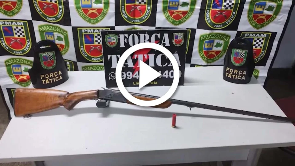 VÍDEO: espingarda é apreendida durante abordagem da PM na Zona Sul de Manaus