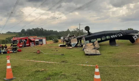 Duas pessoas morrem após avião usado por paraquedistas realizar pouso de emergência em São Paulo
