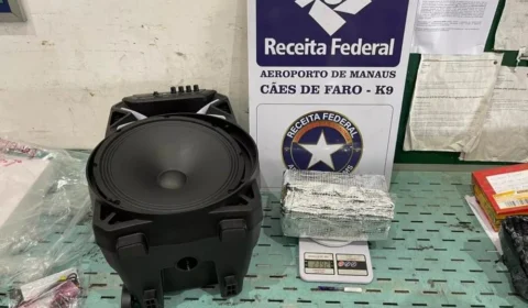 Encomendas: RF encontra drogas escondidas em caixas acústicas e bonecas nos Correios, em Manaus