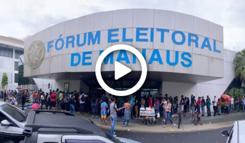 VÍDEO: longa fila é formada no Fórum Eleitoral de Manaus