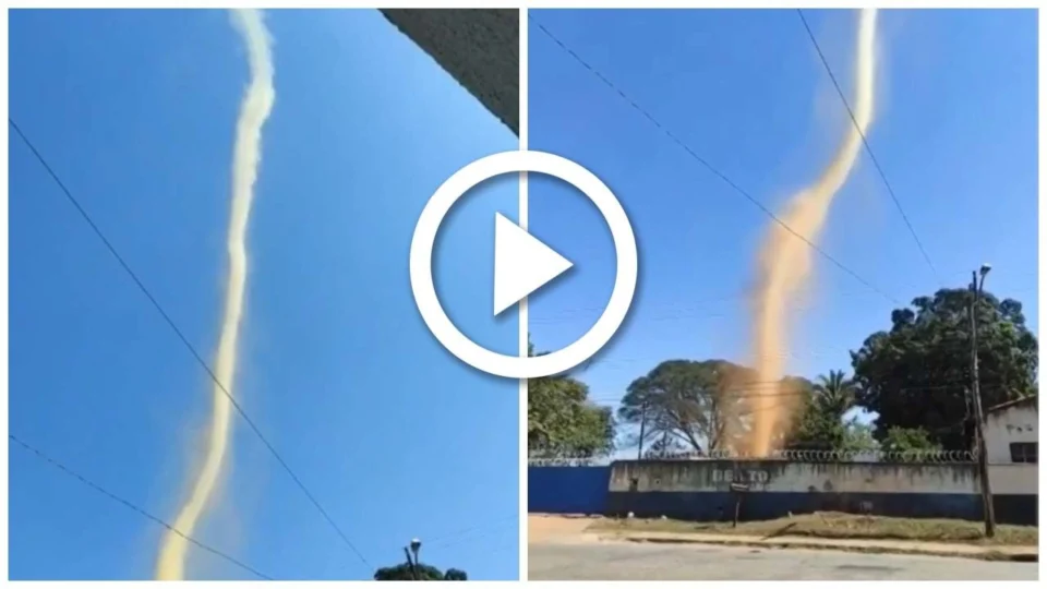 Redemoinho assusta moradores em Goiânia