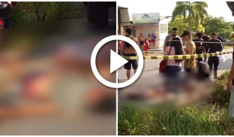 VÍDEO: dupla morre depois de bater moto em árvore na Zona Norte de Manaus