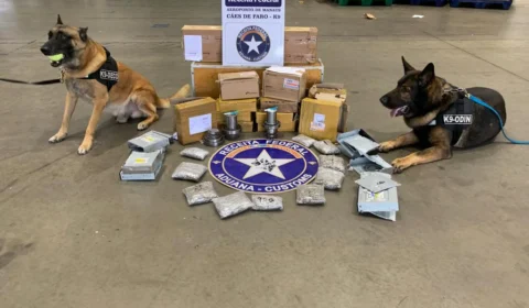 Drogas escondidas em peças de aço são apreendidas em aeroporto de Manaus