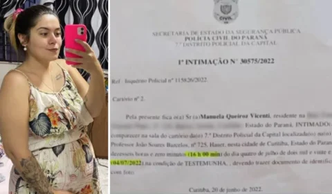 Polícia intima grávida morta há dois meses para depor sobre acidente em Curitiba