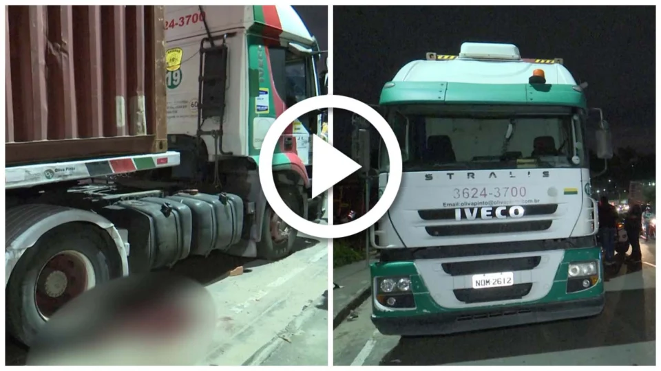 VÍDEO: mulher morre depois de ser atingida por carreta na Zona Norte de Manaus