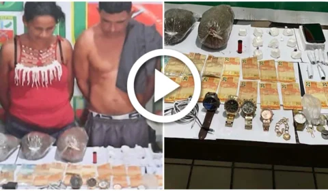 VÍDEO: casal foi preso enquanto comercializava entorpecentes em Beruri, no interior do Amazonas