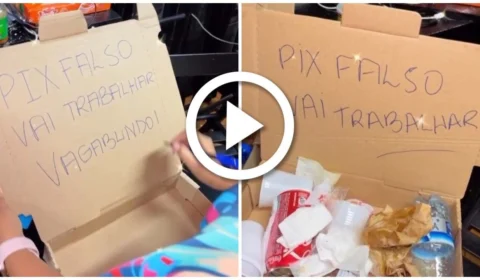 VÍDEO: pizzaria manda lixo para cliente que tentou aplicar golpe do PIX em Manaus