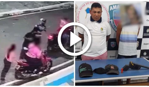 VÍDEO: dupla é detida antes de cometer assaltos em Coari, no interior do Amazonas